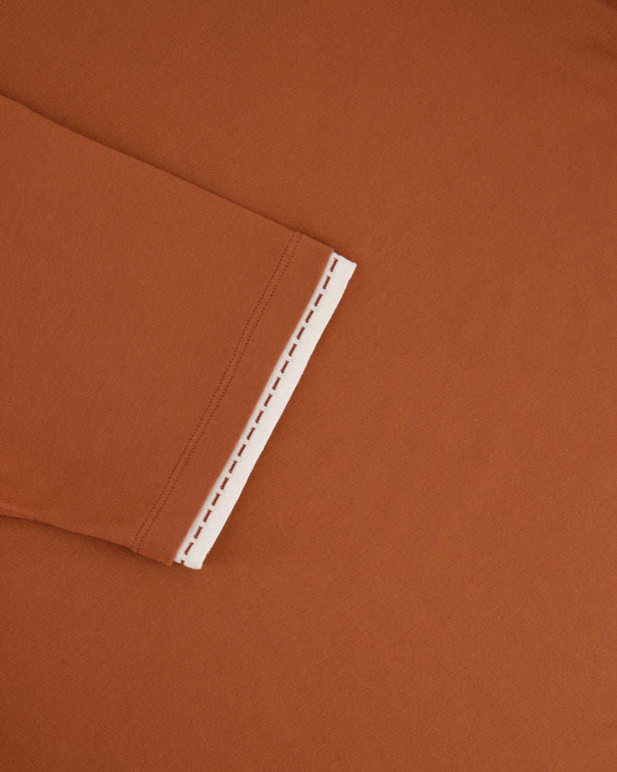 Hermès Orange Short Sleeve T-shirt with Stitched Arm Detail Size FR 46 (UK 36)