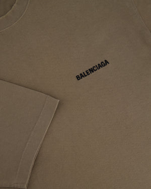 Balenciaga Brown Oversized Logo T-shirt Size S (UK 10)