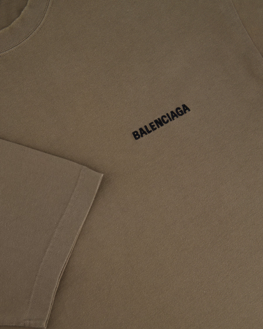 Balenciaga Brown Oversized Logo T-shirt Size S (UK 10)