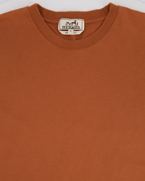 Hermès Orange Short Sleeve T-shirt with Stitched Arm Detail Size FR 46 (UK 36)