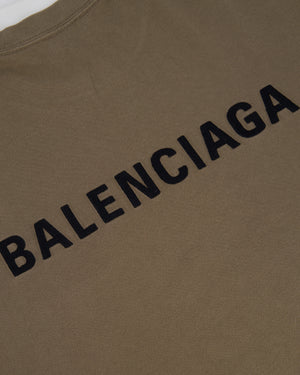 Balenciaga Brown Oversized Logo T-shirt Size S (UK 10)