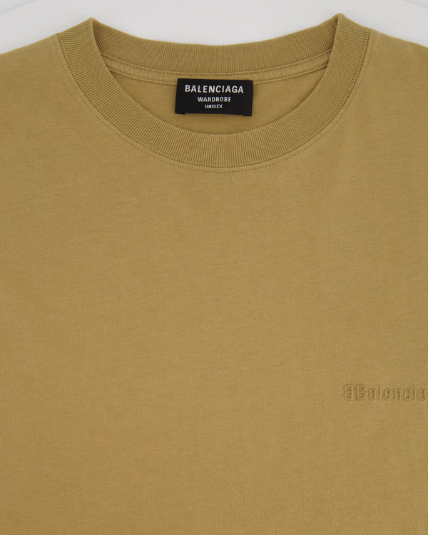 Balenciaga Brown Oversized Logo T-shirt Size S (UK 10)