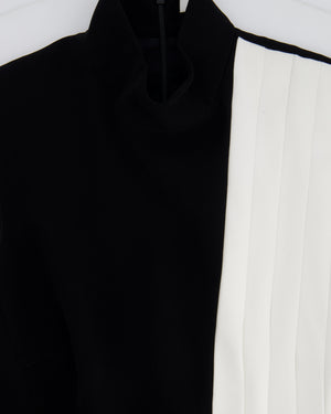 Mugler Black Halter Neck Pleated Panel Dress Size FR 36 (UK 8)