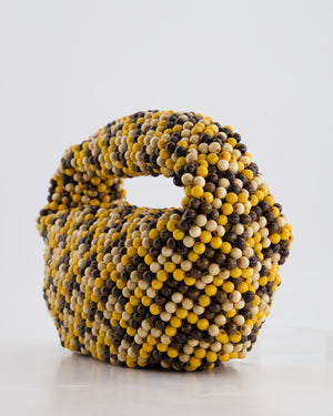 Bottega Veneta Yellow Wooden Beaded Jodie Bag