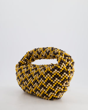 Bottega Veneta Yellow Wooden Beaded Jodie Bag