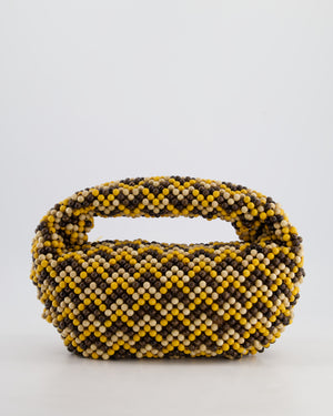 Bottega Veneta Yellow Wooden Beaded Jodie Bag