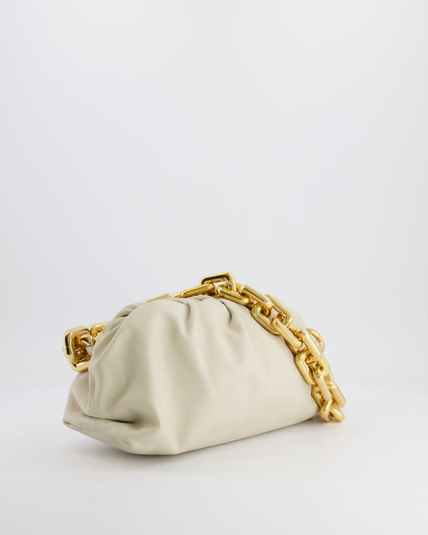 *FIRE PRICE* Bottega Veneta Cream Leather Chain Pouch Bag with Gold Hardware RRP £2,850