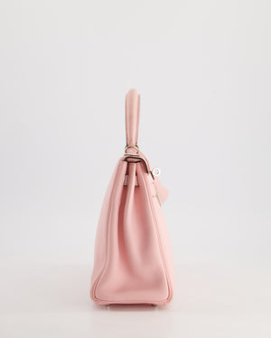 Hermès Kelly Bag 25cm Retourne in Rose Sakura Swift Leather with Palladium Hardware