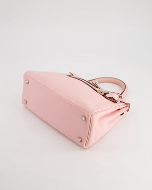 Hermès Kelly Bag 25cm Retourne in Rose Sakura Swift Leather with Palladium Hardware