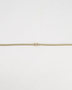 *HOT* Chanel Chain Choker Necklace in Champagne Gold with Crystal CC Logo