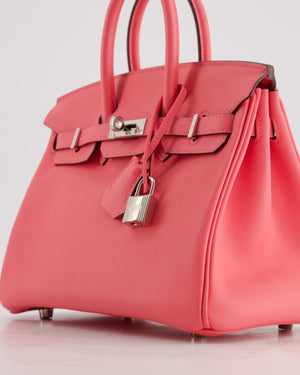 *HOT 
FIRE PRICE* Hermès Birkin 25cm Bag in Rose Azalee Swift Leather with Palladium Hardware