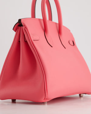 *HOT 
FIRE PRICE* Hermès Birkin 25cm Bag in Rose Azalee Swift Leather with Palladium Hardware