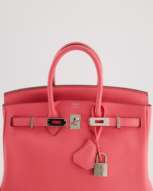 *HOT 
FIRE PRICE* Hermès Birkin 25cm Bag in Rose Azalee Swift Leather with Palladium Hardware