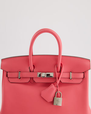 *HOT 
FIRE PRICE* Hermès Birkin 25cm Bag in Rose Azalee Swift Leather with Palladium Hardware