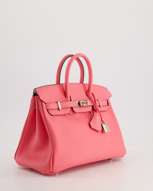 *HOT 
FIRE PRICE* Hermès Birkin 25cm Bag in Rose Azalee Swift Leather with Palladium Hardware