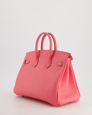 *HOT 
FIRE PRICE* Hermès Birkin 25cm Bag in Rose Azalee Swift Leather with Palladium Hardware