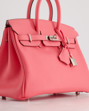 *HOT 
FIRE PRICE* Hermès Birkin 25cm Bag in Rose Azalee Swift Leather with Palladium Hardware