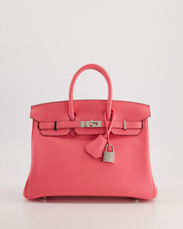 *HOT 
FIRE PRICE* Hermès Birkin 25cm Bag in Rose Azalee Swift Leather with Palladium Hardware