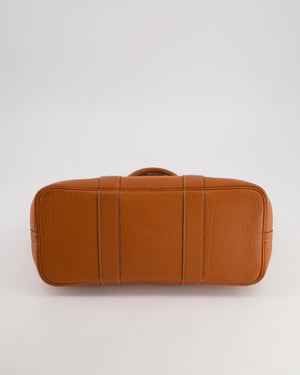 Hermès Garden Party 30cm Bag in Potiron Orange Canvas and Terre Battue Negonda Leather with Palladium Hardware