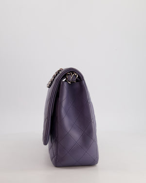 Chanel Lavander Purple Maxi Classic Double Flap Bag in Lambskin Leather with Silver Hardware