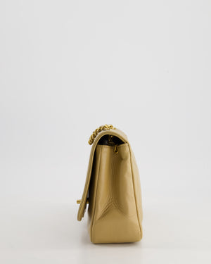 Chanel Vintage Beige Diana Flap Bag in Lambskin Leather with 24K Gold Hardware