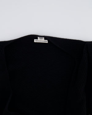 Hermès Black Cashmere Cropped Cardigan with Integrated Scarf Size FR 38 (UK 10)