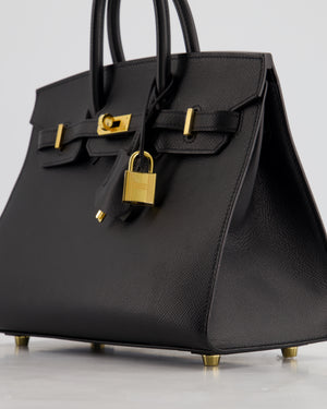 *HOLY GRAIL* Hermès Birkin 25cm Replica Jewelry
 Bag in Noir Epsom Leather with Gold Hardware