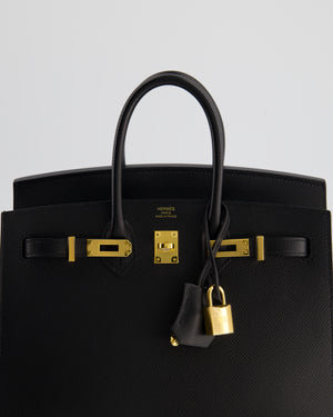 *HOLY GRAIL* Hermès Birkin 25cm Replica Jewelry
 Bag in Noir Epsom Leather with Gold Hardware