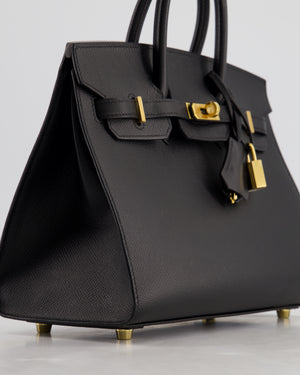 *HOLY GRAIL* Hermès Birkin 25cm Replica Jewelry
 Bag in Noir Epsom Leather with Gold Hardware