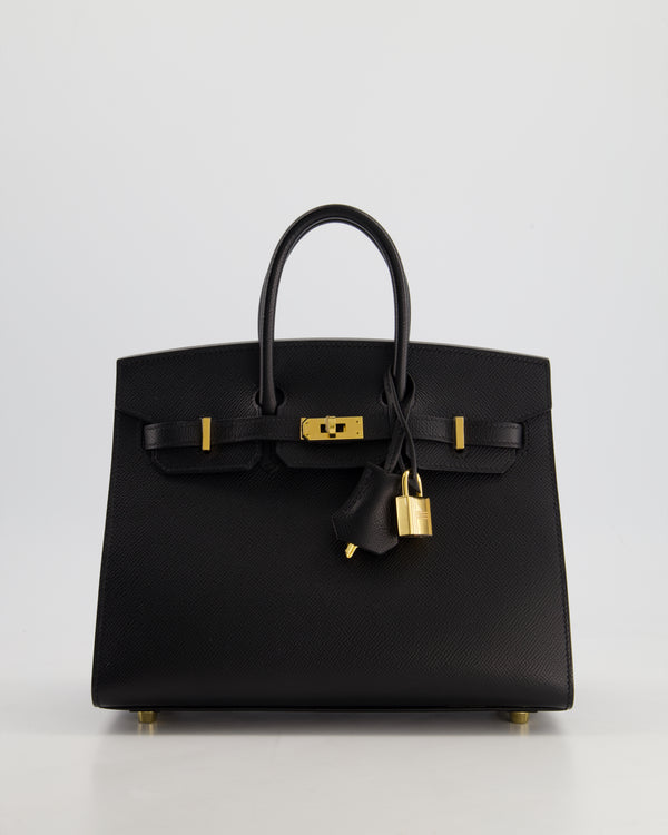 *HOLY GRAIL* Hermès Birkin 25cm Replica Jewelry
 Bag in Noir Epsom Leather with Gold Hardware