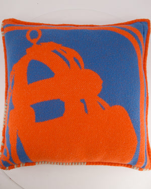 Hermès Brides De Gala Pillow in Écru, Orange 
Bleu RRP £650