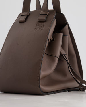 *HOT* Loewe Brown Hammock Small Textured-Leather Shoulder Bag with Silver Hardware  RRP £2,250