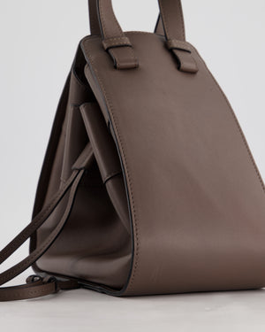 *HOT* Loewe Brown Hammock Small Textured-Leather Shoulder Bag with Silver Hardware  RRP £2,250