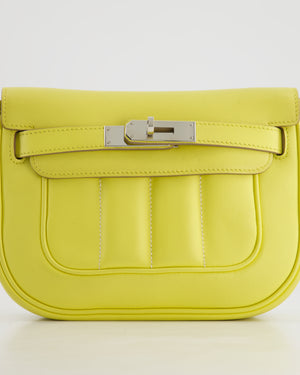 Hermès Berline Mini Crossbody Bag in Soufre Swift Leather with Palladium Hardware