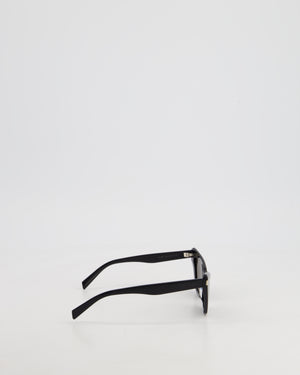 Saint Laurent Black Cat-Eye Acetate Sunglasses