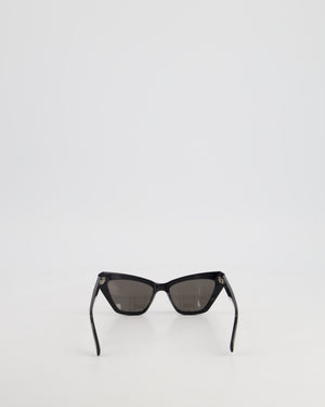 Saint Laurent Black Cat-Eye Acetate Sunglasses