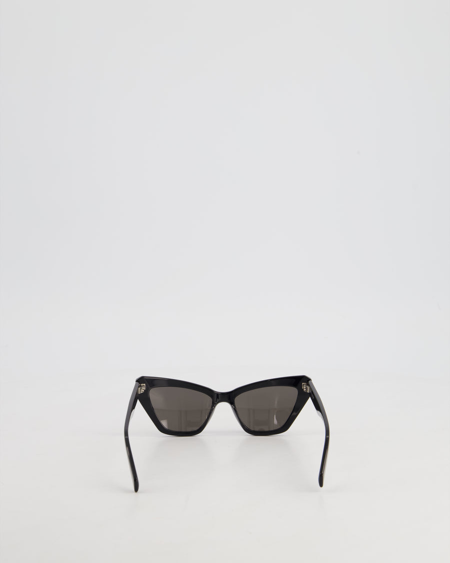 Saint Laurent Black Cat-Eye Acetate Sunglasses