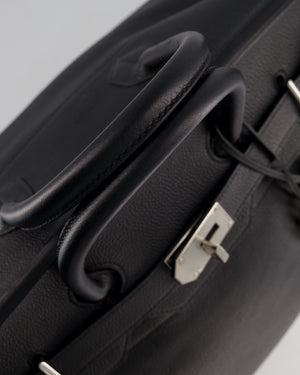 Hermès HAC 50 in Black Retourné Togo Leather with Palladium Hardware