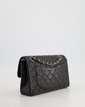 Chanel Vintage Black Small Classic Double Flap Bag in Caviar Leather with Silver Hardware RRP - £8,850