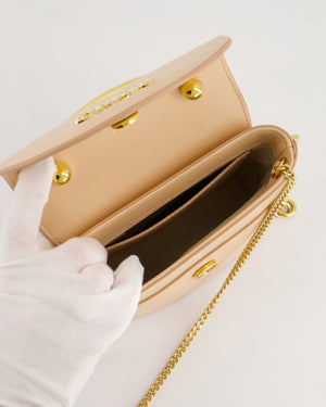 Chloé Dusty Pink Abbey Lock Leather Shoulder Bag with Gold Hardware