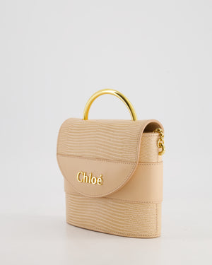 Chloé Dusty Pink Abbey Lock Leather Shoulder Bag with Gold Hardware