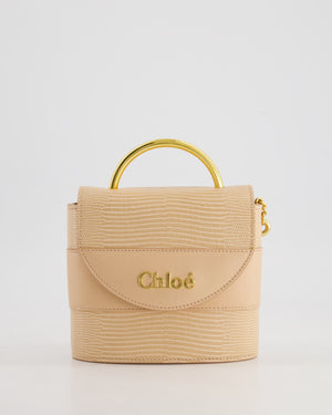 Chloé Dusty Pink Abbey Lock Leather Shoulder Bag with Gold Hardware