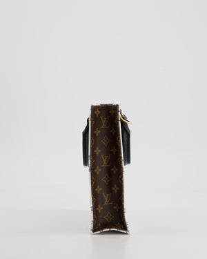 Louis Vuitton Fornasetti Petit Sac Plat Small Rectangle Crossbody Bag with Brown Monogram Canvas and Gold Hardware