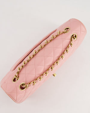 *HOT* Chanel Bubblegum Pink Vintage Classic Medium Double Flap Bag in Caviar Leather with 24K Gold Hardware