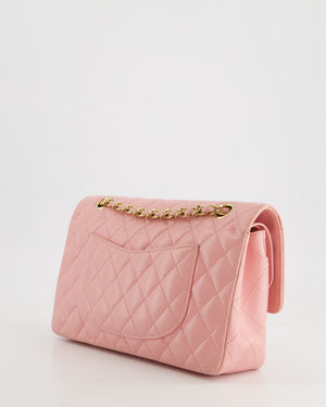 *HOT* Chanel Bubblegum Pink Vintage Classic Medium Double Flap Bag in Caviar Leather with 24K Gold Hardware