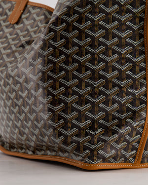 *SUPER RARE* Goyard Anjou PM in Tan 
Black Goyardine 
Calfskin Leather Reversible Shoulder Bag