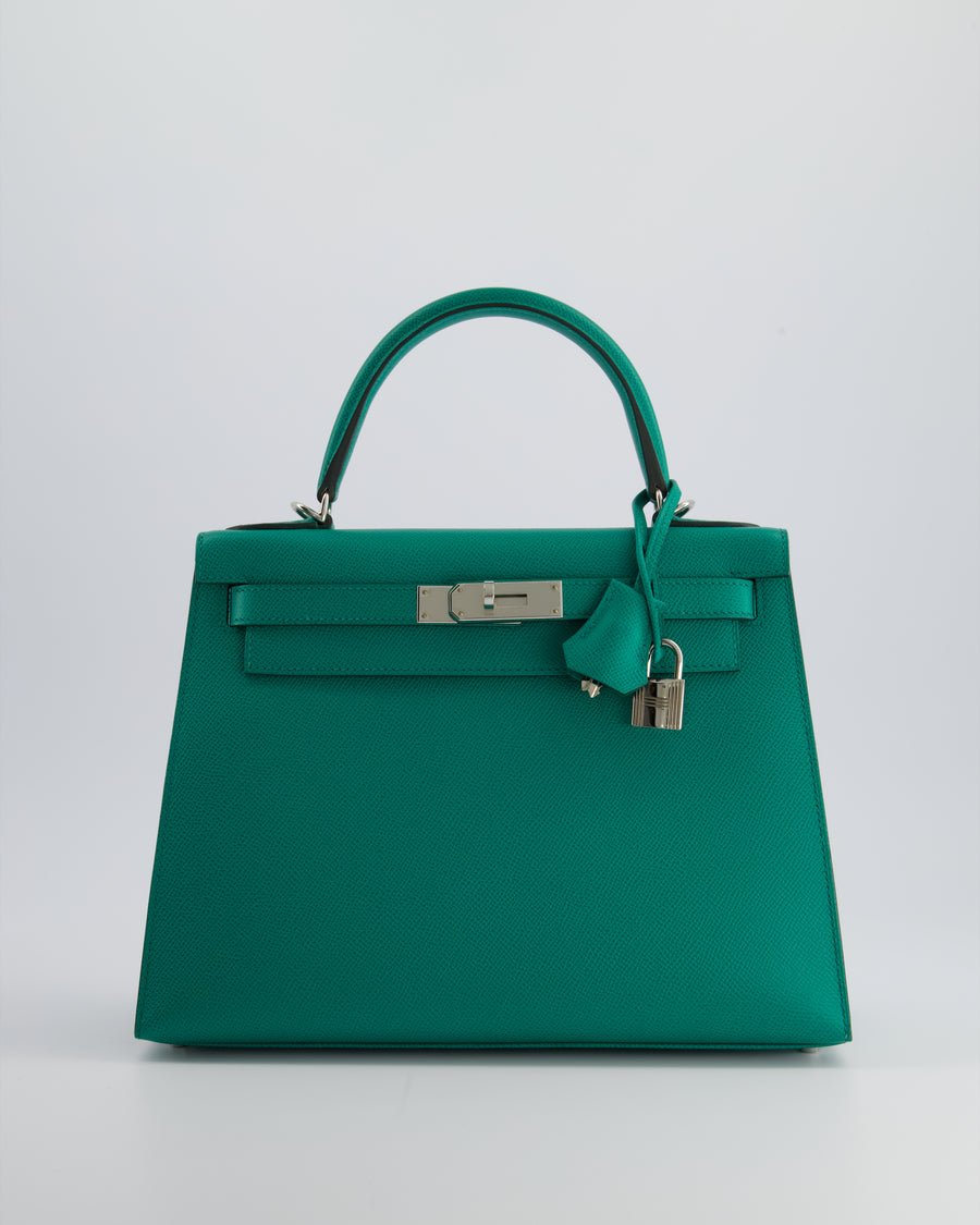 Hermès Kelly Replica Jewelry
 28cm in Vert Jade Epsom Leather with Palladium Hardware