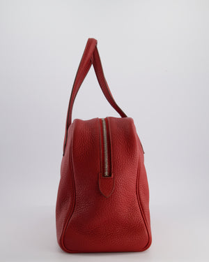 Hermès Victoria II 35cm Bag in Rouge Garance Clemence Leather with Palladium Hardware