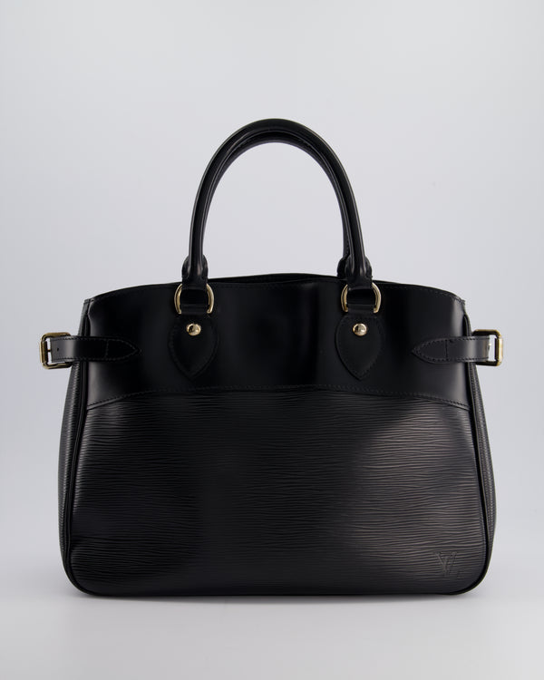 Louis Vuitton Black Passy PM Tote Bag in Epi Leather with Silver Hardware