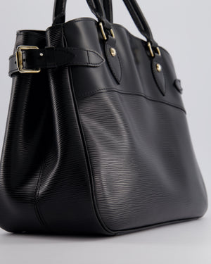 Louis Vuitton Black Passy PM Tote Bag in Epi Leather with Silver Hardware